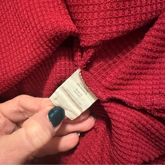 Free People We The Free Thermal Oversized red women S - Picture 10 of 11